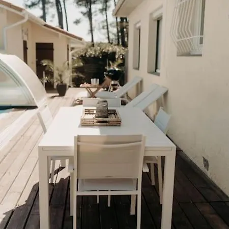Villa !villa 4*mimizan/piscine Chauffée/wifi/plage à 5mn/clim